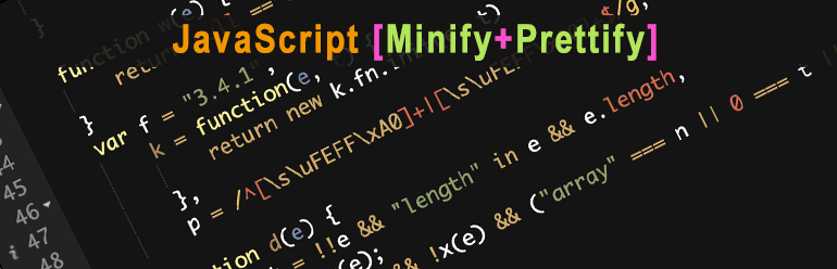 JavaScript Minify and Prettify Formatter